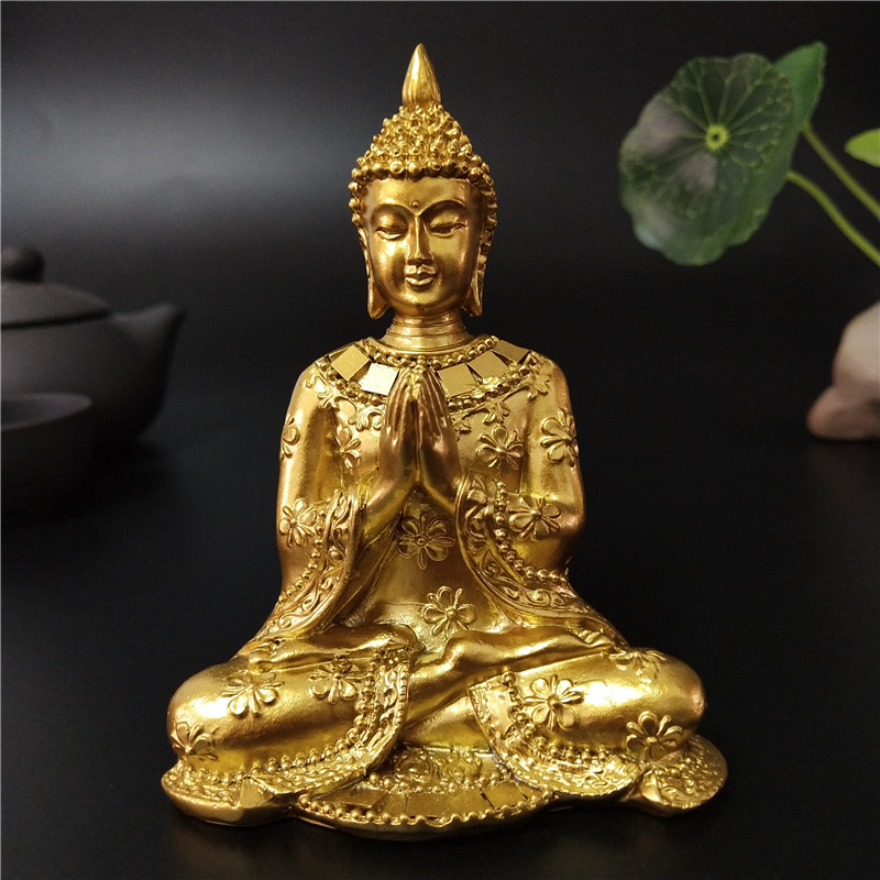 Bonsai Garden Zen - Golden Thailand Boeddha Standbeeld Home Tuin