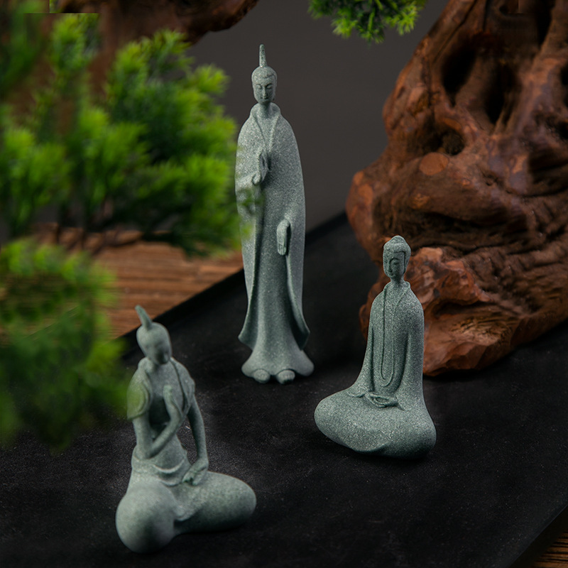 Bonsai Garden Zen - Mini Boeddhistische Monniken Beeldjes Tuin Boeddha