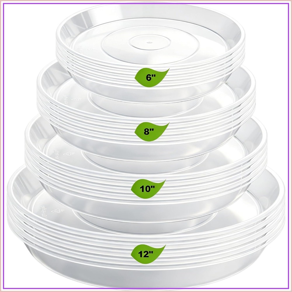Drip Tray Saucer - 20 stuks stevige plantenonderzetters - 6/8/10/12
