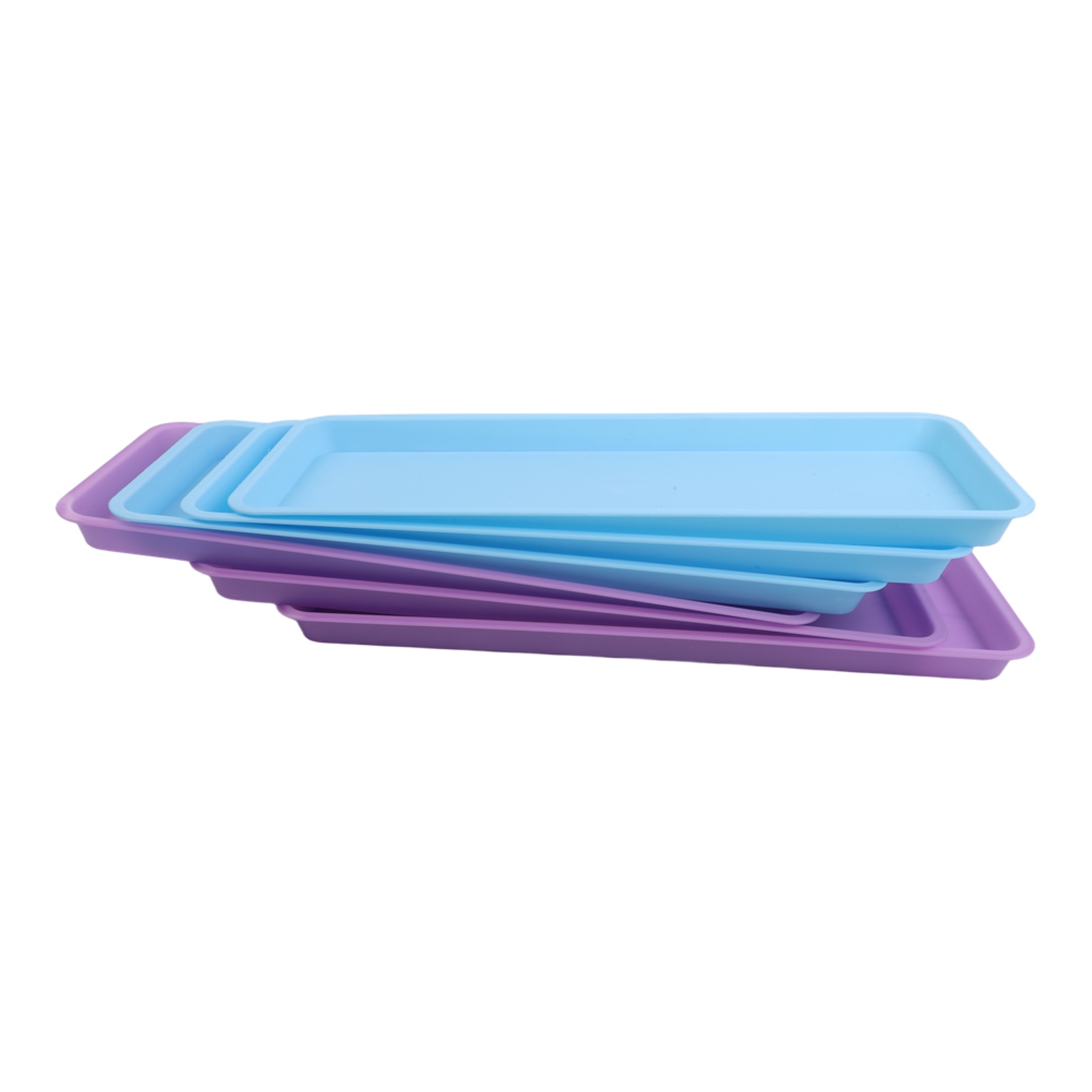 Drip Tray Saucer - 6-delige rechthoekige plastic bloempotonderzetters voor binnen