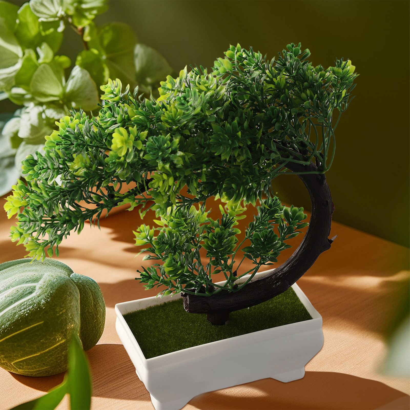 Bonsai Garden Indoor - Plastieken bonsai-ornament in pot voor binnen,