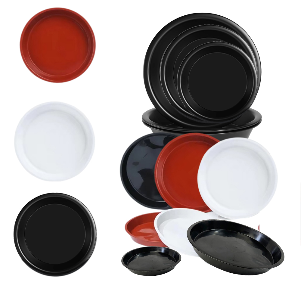 Drip Tray Saucer - 3-5PC Duurzaam Plastic Plantenschotel Bruin Wit
