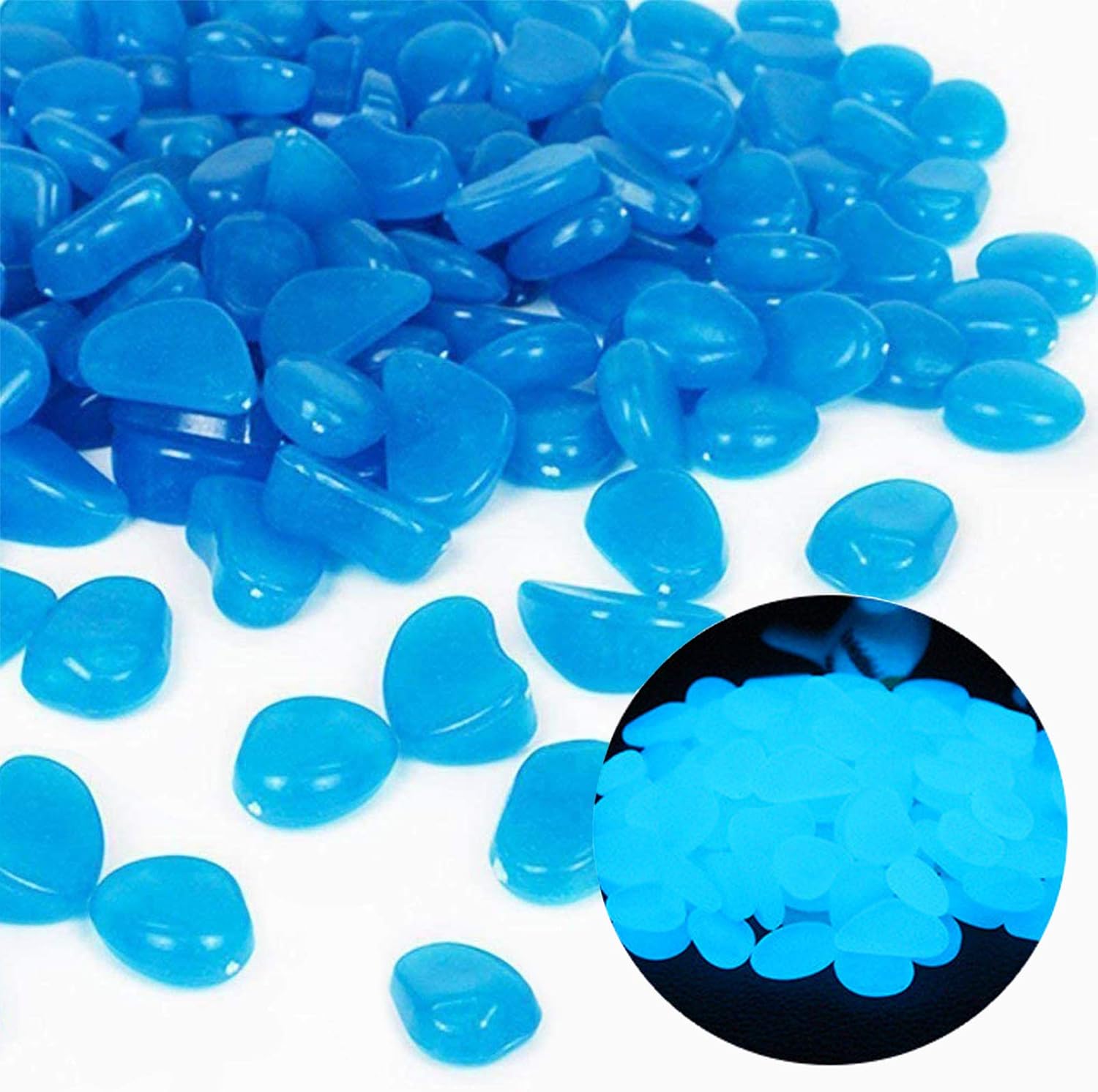Bonsai Garden Accessories - Aquarium Rotsen Glow Blue Kiezels voor