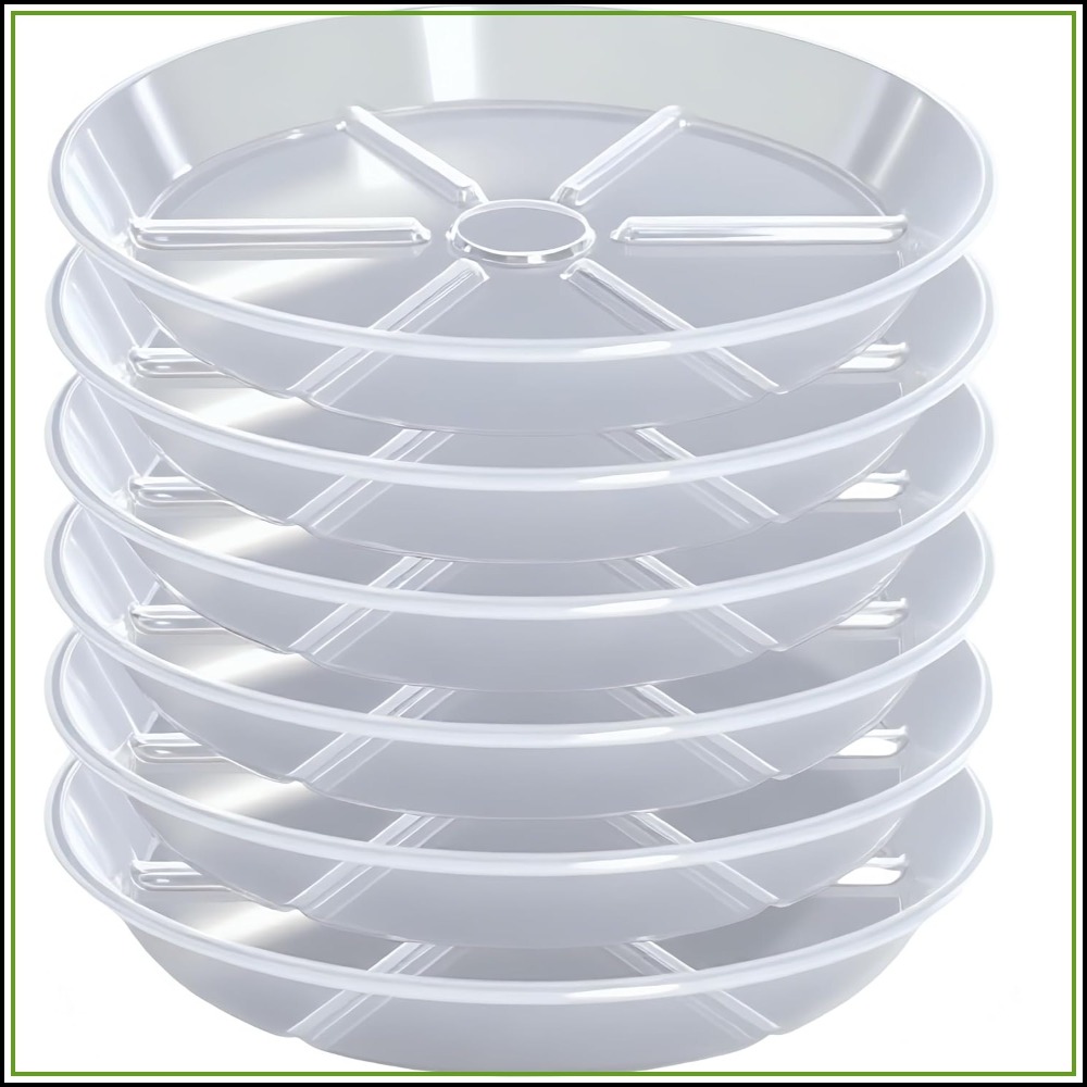 Drip Tray Saucer - 6-pack transparante plantenonderzetters, 6 inch opvangbakjes