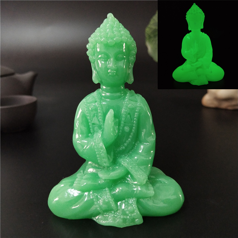 Bonsai Garden Zen - Gloeiende Meditatie Boeddhabeeld Man-Made Jade Steen