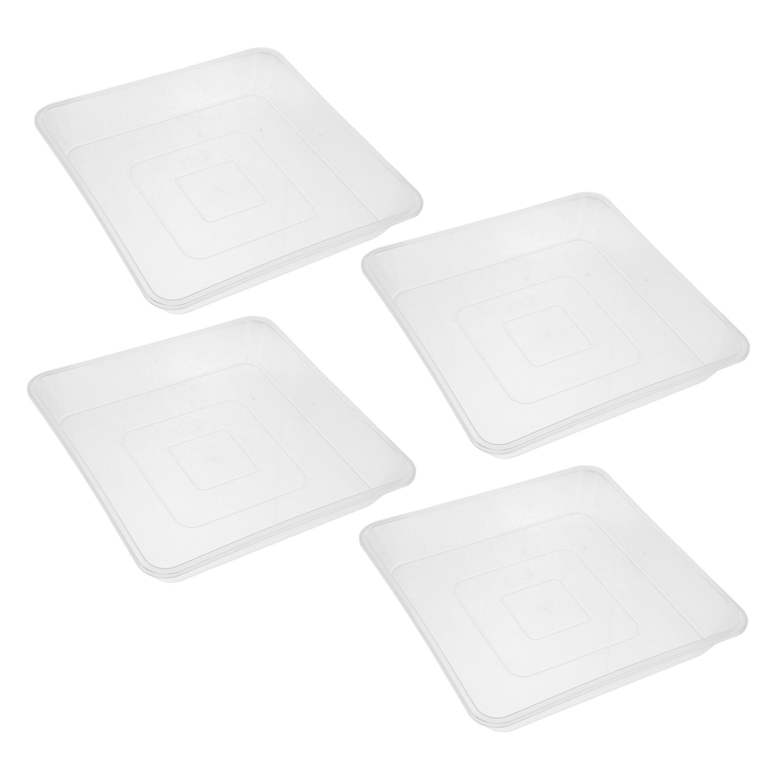 4-delige vierkante transparant - Drip Tray Saucer recensie en prijs