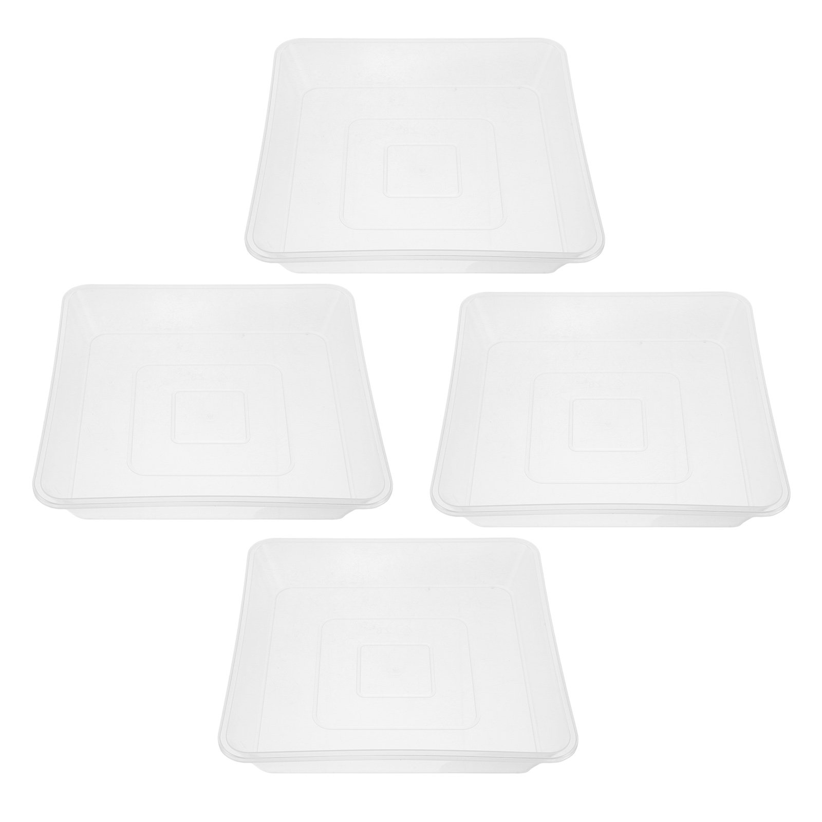 4-delige vierkante transparant - Drip Tray Saucer recensie en prijs