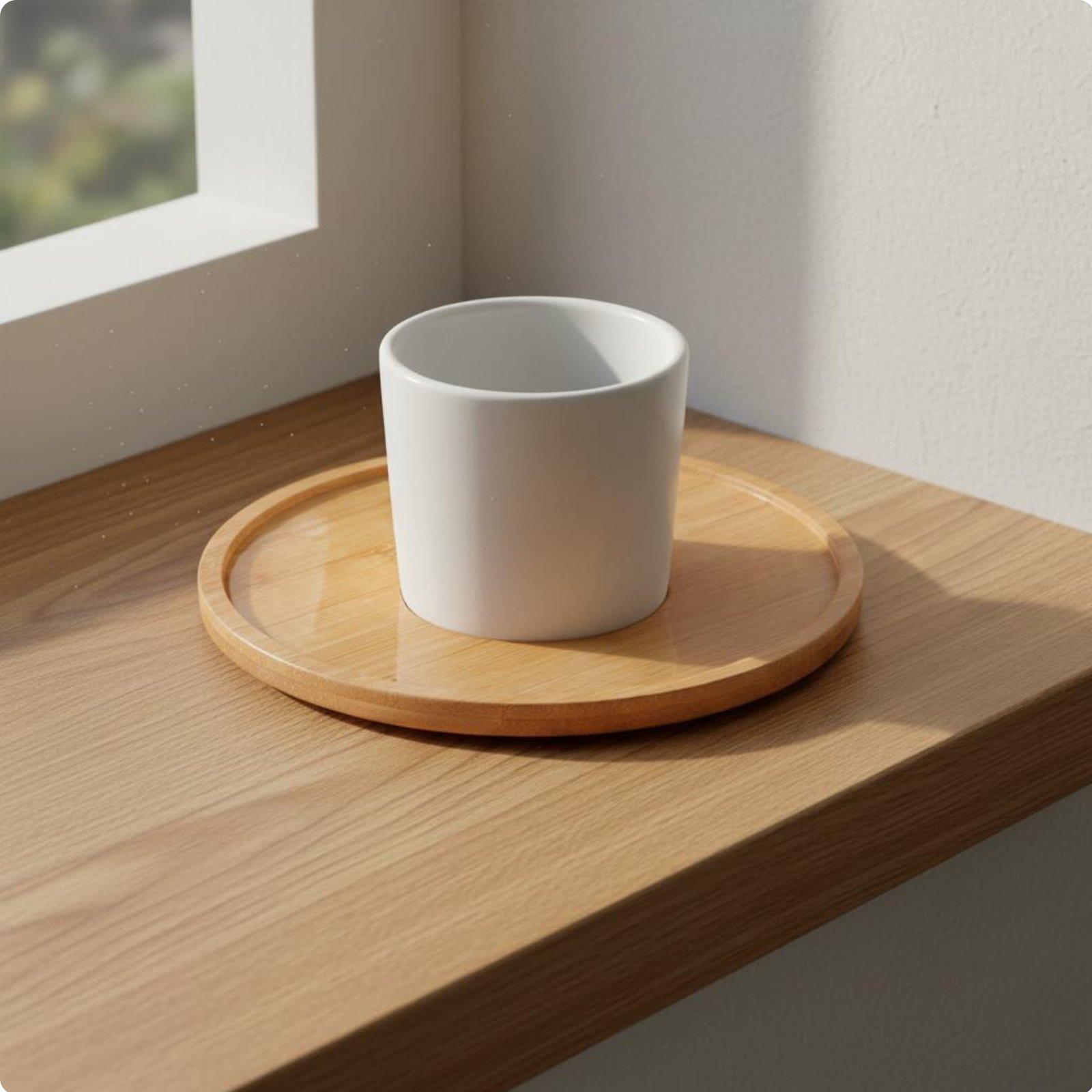 Industriële bamboe plantenonde - Drip Tray Saucer recensie en prijs