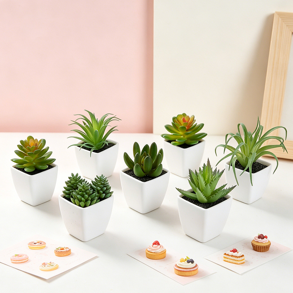 6 stuks witte kunstmatige succ - Bonsai Garden Restaurant recensie en prijs