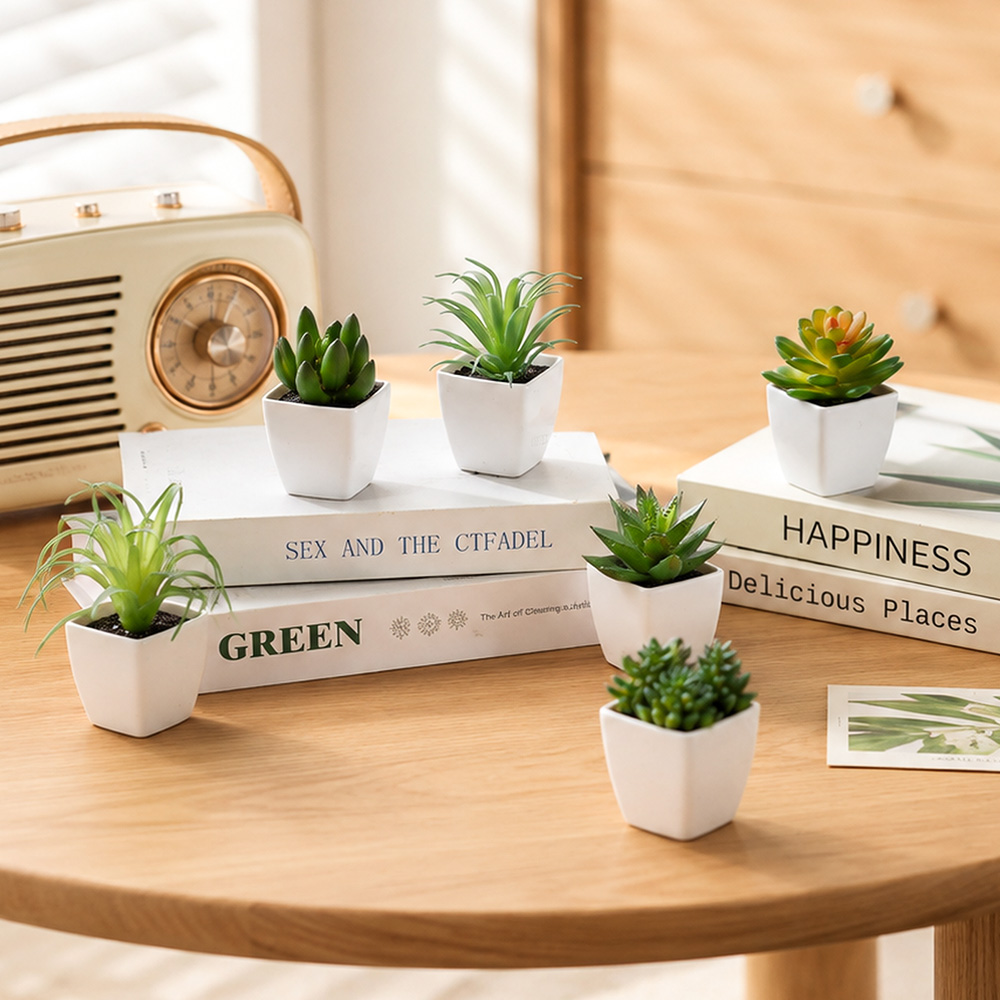 6 stuks witte kunstmatige succ - Bonsai Garden Restaurant recensie en prijs