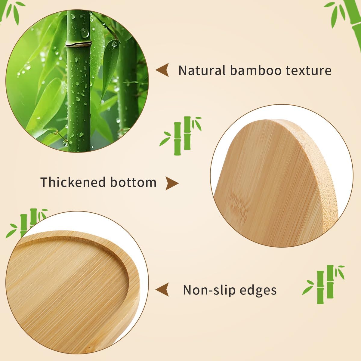 4 stuks bamboe plantenonderzet - Drip Tray Saucer recensie en prijs